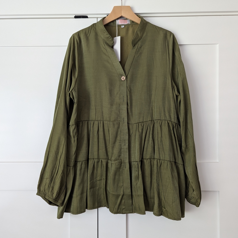 Olive Green Women's Top